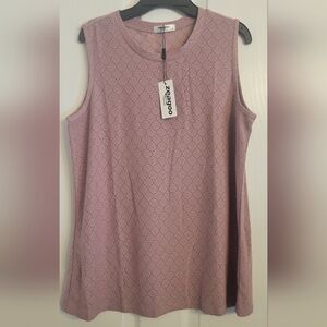 Zeagoo Women's Mauve Eyelet Tank Top
